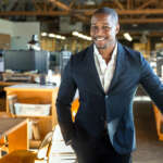 African american entrepreneur business owner ceo portrait at the
